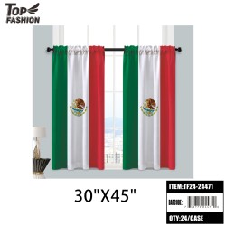 MEXICO FLAG 2PC KITCHEN CURTAINS 24PC/CS