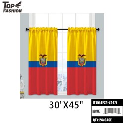 ECUADOR FLAG 2PC KITCHEN CURTAIN 24PC/CS