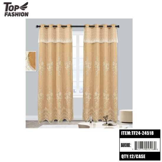 54"*84" EUROPEAN FLORAL (GLOD) BLACKOUT CURTAINS 12PC/CS