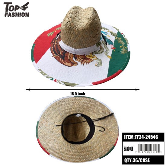 MEXICAN TOP-BRIM TOBACCO STRAW HAT 36PC/CS