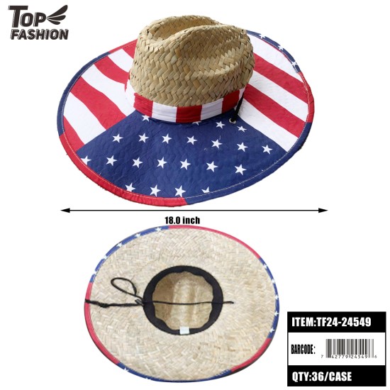 AMERICAN TOBACCO STRAW HAT 36PC/CS