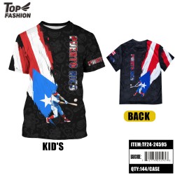 PUERTO RICO KIDS CREW NECK BASEBALL T-SHIRT 144PC/CS