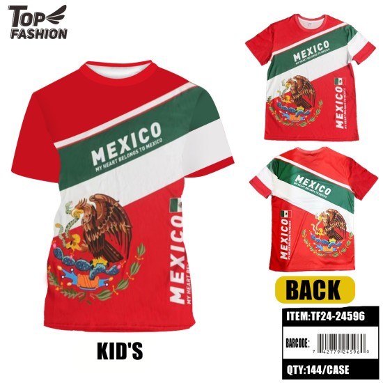 MEXICO KIDS CREW NECK SPORTS T-SHIRT 144PC/CS