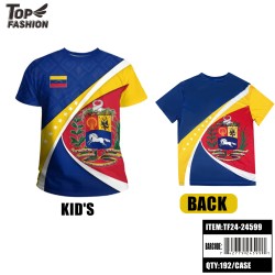 VENEZUELA KIDS ROUND NECK SPORTS T-SHIRT 192PC/CS