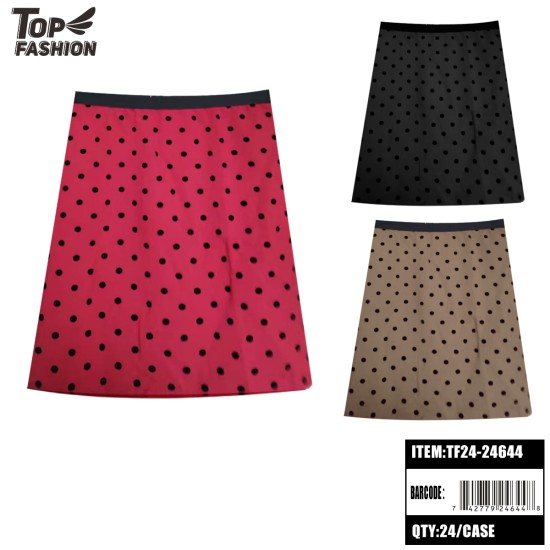 MIXED 3 COLORS POLKA DOT SKIRT 24PC/CS