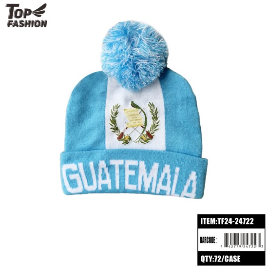 GUATEMALA FLAG KNITTED HAT 72PC/CS