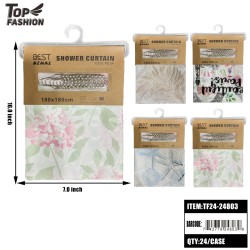 72*72*6 MIX 9 COLOR SHOWER CURTAIN 24PC/CS