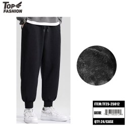 MENS BASIC FLEECE JOGGER PANTS BLACK 24PC/CS