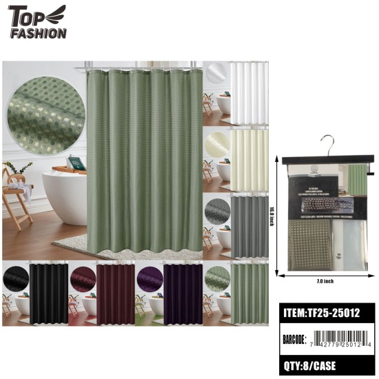 72*72*8 MIX 8 COLOR SHOWER CURTAIN SET 8PC/CS