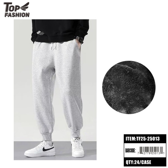 MENS BASIC FLEECE JOGGER PANTS GRAY 24PC/CS