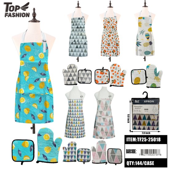 KITCHEN APRON - 28X27" MIX 6 STYLE  72PC/CS