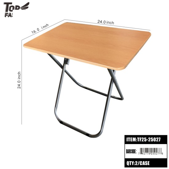 PORTABLE FOLDING SQUARE TABLE 24*16 2PC/CS PORTABLE FOLDING SQUARE TABLE 24*16 2PC/CS