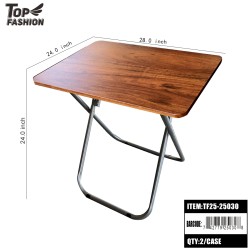 FOLDING RECTANGULAR TABLE 24X28 WOOD GRAIN TOP 2PC/CS FOLDING RECTANGULAR TABLE 24X28 WOOD GRAIN TOP 2PC/CS