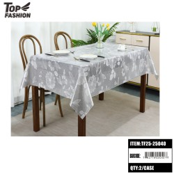 TRANSPARENT PVC TABLECLOTH WITH FLORAL 22Y/R 44Y/CS