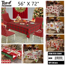 CHRISTMAS PRINTED TABLECLOTH MIX 6 COLORS 36PC/CS