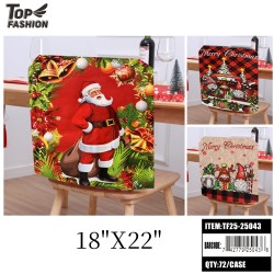 CHRISTMAS CHAIR BACK COVER 72PC/CS
