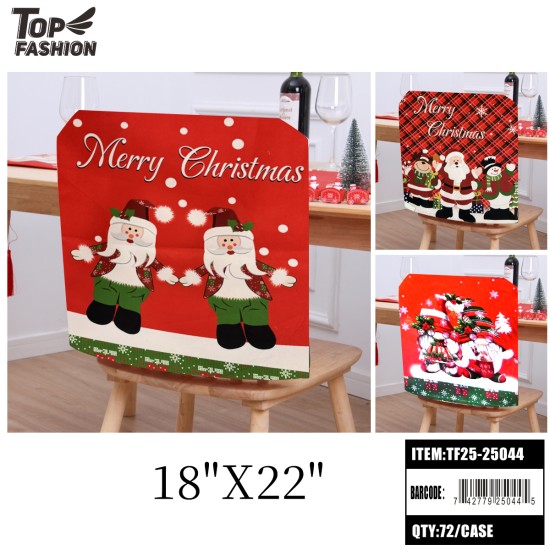 CHRISTMAS CHAIR BACK COVER 72PC/CS