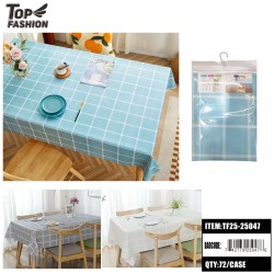 MIXED 3 COLORS PLAID TABLECLOTH 54X72  24PC/CS