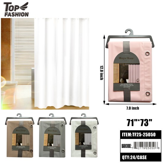 PEVA SHOWER CURTAIN,4COLORS(WHITE, PINK, BEIGE, GRAY)24PC/CS