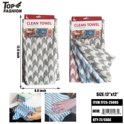 CLEANING TOWEL SOLID COLOR MICROFIBER 3PC-SET 12PC/PK 6PK/CS