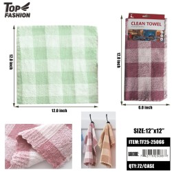 CLEANING TOWEL SOLID COLOR MICROFIBER 3PC-SET 12PC/PK 6PK/CS