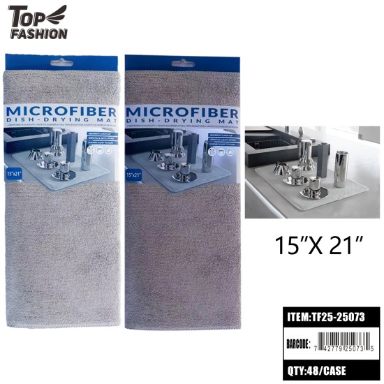MICROFIBER DISH DRYING MAT 12PC/PK 4PK/CS