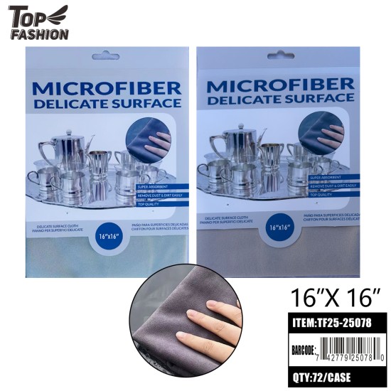 MICROFIBER DELICATE SURFACE CLOTH 12PC/PK 6PK/CS