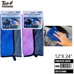 MICROFIBER CAR CLOTH 12PC/PK 6PK/CS