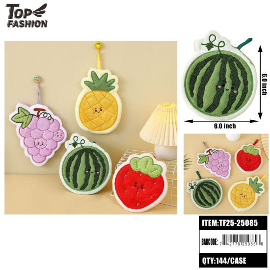 FRUIT DESIGN HAND TOWEL 6X6 144PC/CS