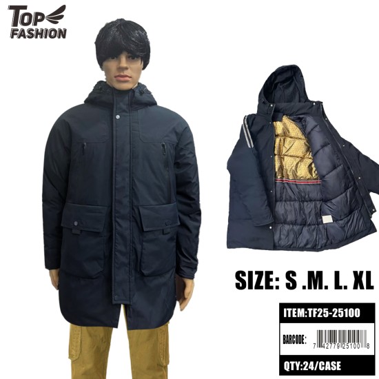 MENS LONG HOODED PUFFER JACKET 24PC/CS MENS LONG HOODED PUFFER JACKET 24PC/CS