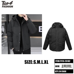 MENS HOODED WINTER JACKET W/ THICK AND WARM 6PC/4BG/24PC/CS