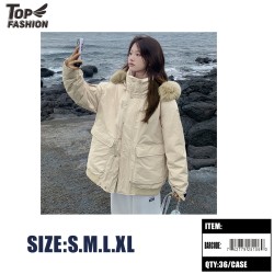 WOMENS WINTER WARM JACKET IN BEIGE COLOR 24PC/CS