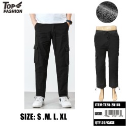 MENS FLEECE-LINED CARGO PANTS IN BLACK 36PC/CS MENS FLEECE-LINED CARGO PANTS IN BLACK 36PC/CS
