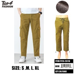 MENS FLEECE-LINED CARGO PANTS IN KHAKI 36PC/CS MENS FLEECE-LINED CARGO PANTS IN KHAKI 36PC/CS