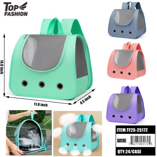 PET BACKPACK CARRIER 4COLORS 24PC/CS