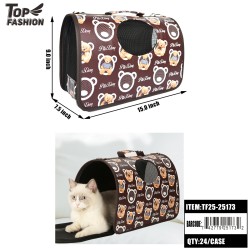 FOLDABLE PET CARRIER BREATHABLE S 15X9X7.5 24PC/CS