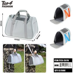 PET TRAVEL CARRIER BAG MIX 3 COLORS 17X10X12 12PC/CS