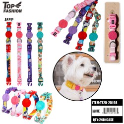 COLORFUL PATTERN DOG COLLAR 0.6 12PC/20PK/240PC/CS