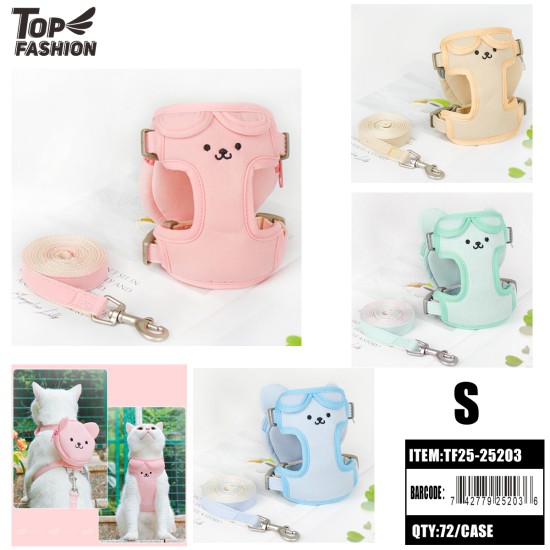 S SIZE CUTE BEAR HARNESS SET 4COLORS 12PC/6PK/72PC/CS