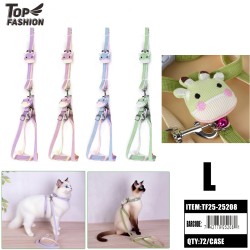 L SIZE CUTE COW PET HARNESS SET 12PC/6PK/72PC/CS