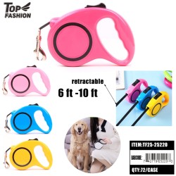 RETRACTABLE PET LEASH FOR DOGS&CATS 4COLOR 12PC/6PK/72PC/CS