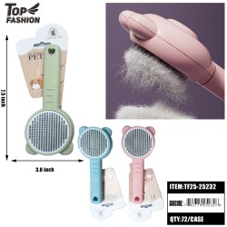 SELF-CLEANING PET GROOMING BRUSH 3 COLORS 6PC/12PK/72PC/CS