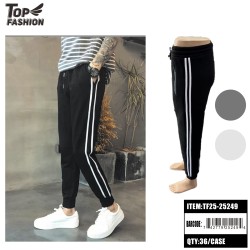 MENS DOUBLE STRIPE JOGGER PANTS 3COLORS 36PC/CS