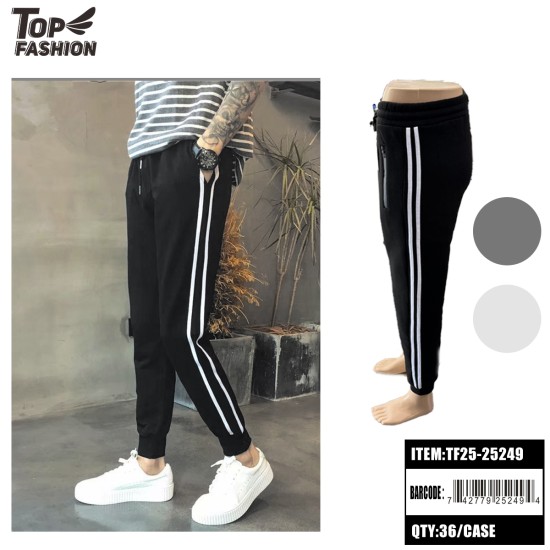 MENS DOUBLE STRIPE JOGGER PANTS 3COLORS 36PC/CS