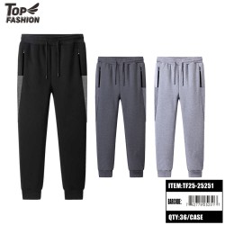 MENS CONTRAST PANEL JOGGER PANTS 3COLORS 36PC/CS