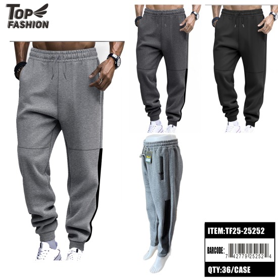 MENS CONTRAST SIDE PANEL JOGGER PANTS 3COLORS 36PC/CS