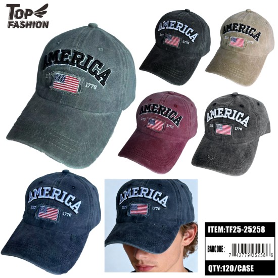 AMERICA FLAG BASEBALL CAP 120PC/CS