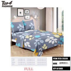 FULL SIZE 4-PIECE LEAF PRINT BED SHEET SET 8PC/CS