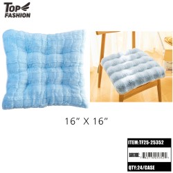 PLUSH CHAIR CUSHION BLUE COLOR 16X16 6PC/4BG/24PC/CS