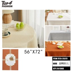 TEXTURED CHECKERED TABLECLOTH 4COLORS 56X72 24PC/CS